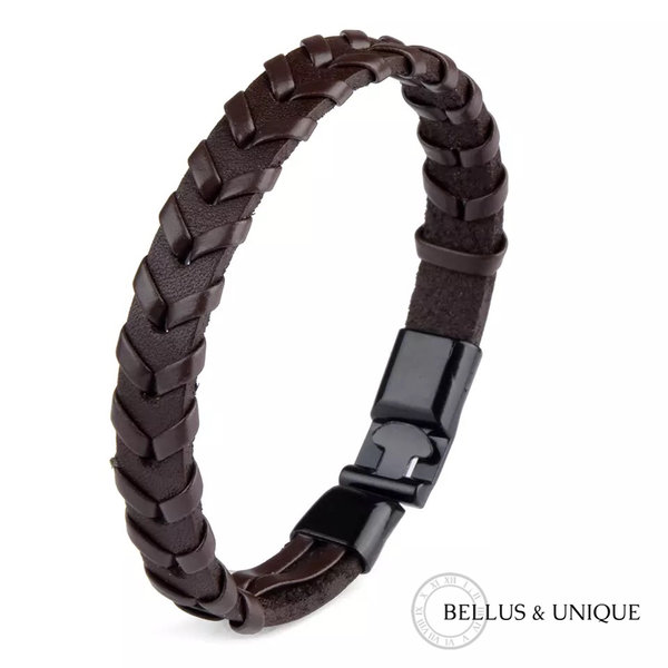 Classy Woven Leather Bracelet